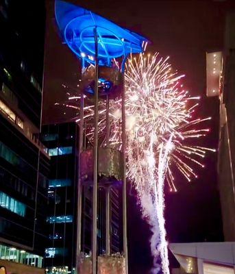 The third and final fireworks show over Boston Harbor kicks off at midnight near Copley Square