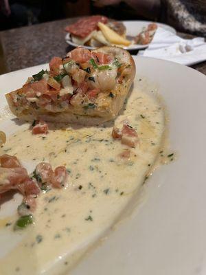 Shrimp bruschetta