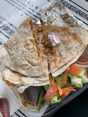 Seitan Fajita - big portion ate one triangle before I could take a picture.