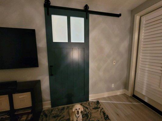 Barn Door completes the room