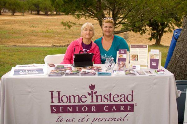 Owner Tiffany & Carol at our booth at the SLO Alzheimer's Walk.