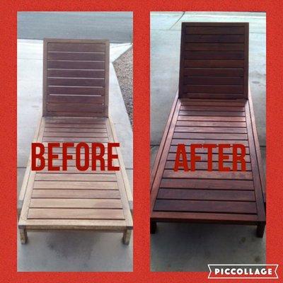 Refurbished patio furniture