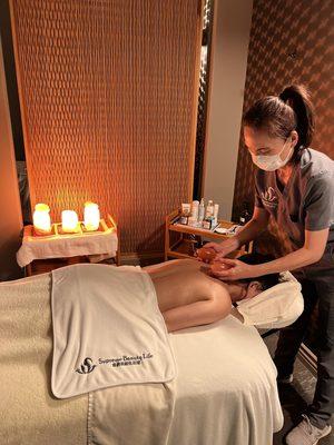 Sodium powder massage(Hot stone)