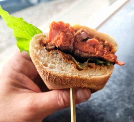 Wild Sockeye Salmon sandwich