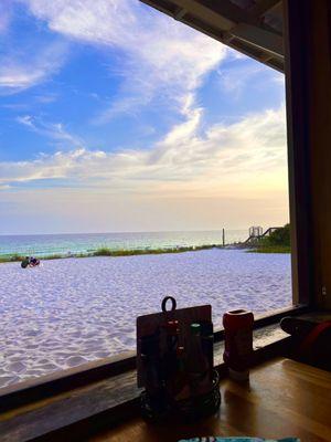 Our view from our table! (At Surf Hut)