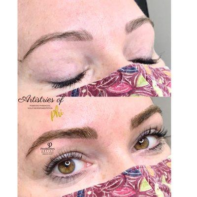 Annual microblading touchup to keep brows on point