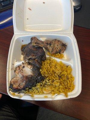 Jerk Chicken & One side $13