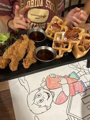 Chicken and waffles