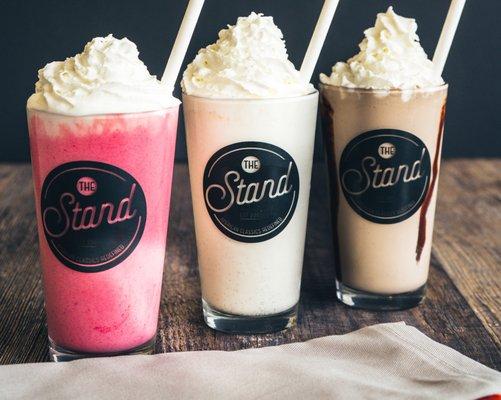 Milkshakes made with local vanilla soft-serve