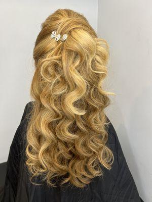 Hairstyle for your big event.Getting ready for wedding,graduation,prom.