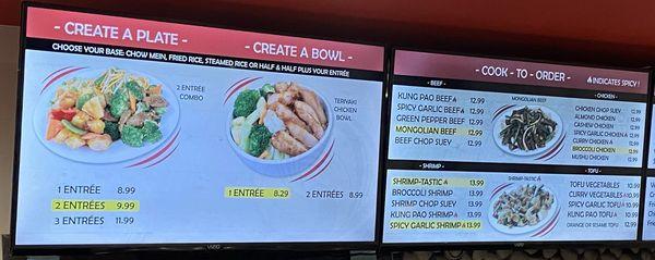 Updated menu prices Feb 2024