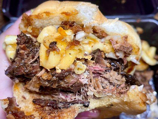 "Pit Bomb" Sandwich with brisket