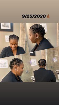 I started my Loc journey. 9/25 Kalela started my Locs