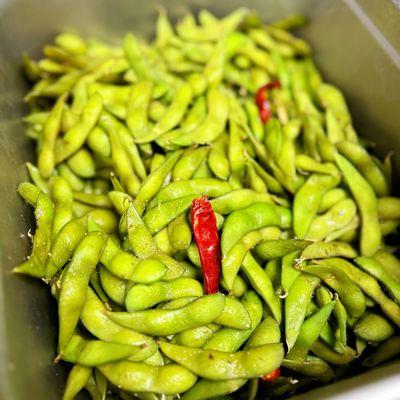 Boiled edamame with Chinese 13 spices