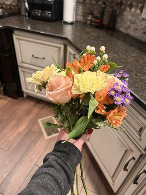 Super small bouquet for over $50 ...