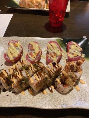 Angel kiss roll? Top Tiger roll bottom