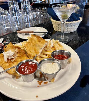 Bar style fish, and chips