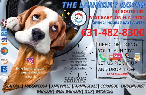 Free Pickup & Delivery- Let us do your laundry!! Enjoy your time off!