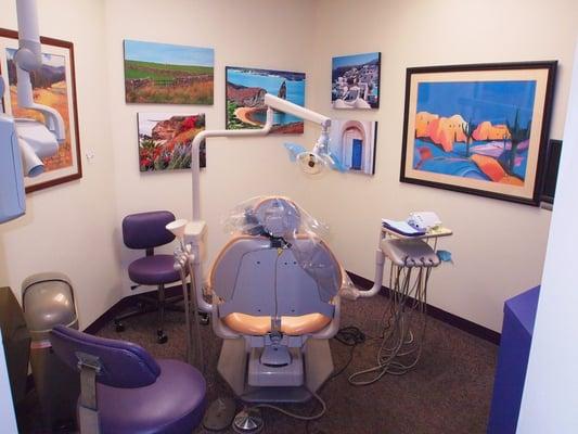 Get your Dental Cleaning in our beautiful Dental Hygiene room for a calming experience.