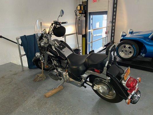 We also offer Motorcycle storage in our climate controlled facility.