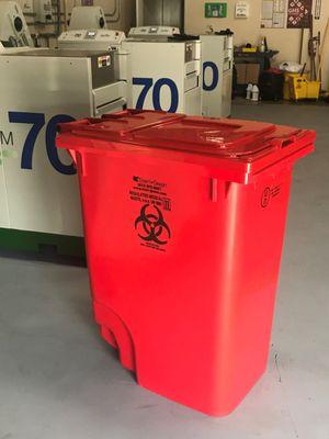 We provide 96 gallon bins for your medical waste