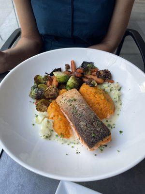 Salmon with sweet potato mash gluten free