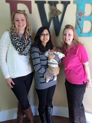 Postpartum follow up appointment with Nurse Midwife Hope and wonderful birth assistant Christy