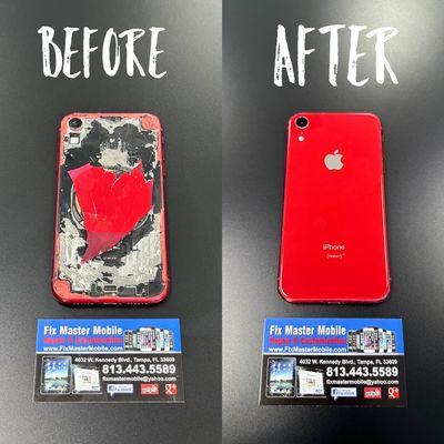 Before & After iphone se back glass repair