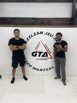 Black belt Coach Leo & White belt Brandon Peoples