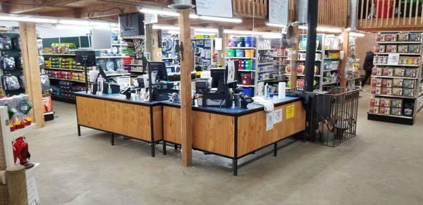 Interior of a Monroe farm supply store