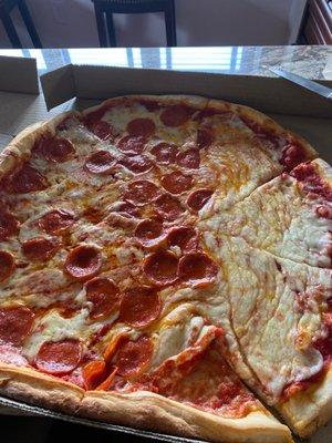 Uncut pizza