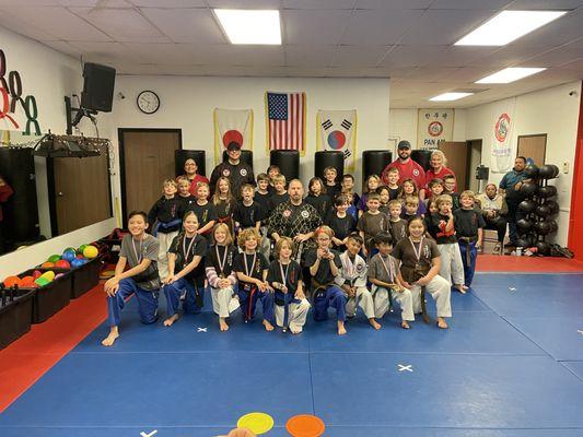 All the medal winners at our Karate Olympics competition!