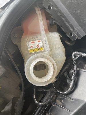 No coolant in truck