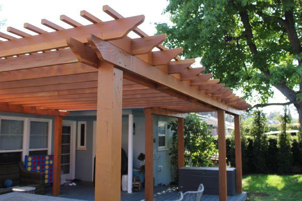 Red wood Pergola