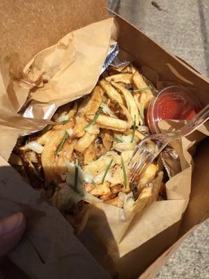 Garlic fries with rosemary and Parmesan.