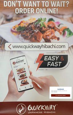 Don't want to Wait? Order online! Landmark Location