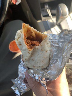 Breakfast Burrito with chorizo