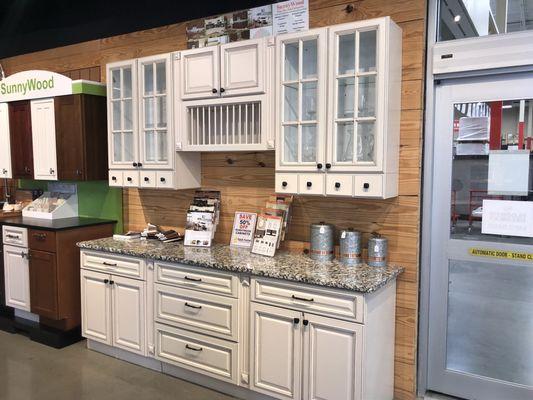 Sunnywood cabinets offer multiple style and finish options as well as offering all sizes and trim