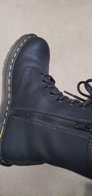 Lace Up Dr Martens with custom zippers put in by Andy