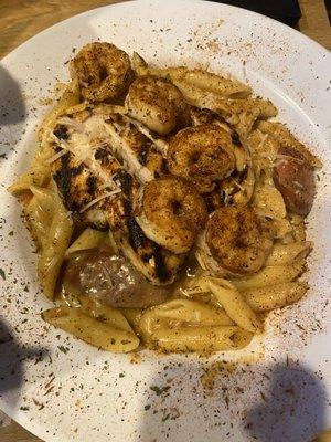 Cajun pasta with Chicken and shrimp