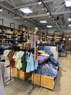 Women's section of the store