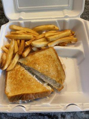 Turkey Melt with Fries