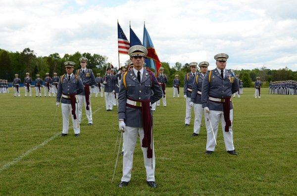 Battalion Staff in parade formation