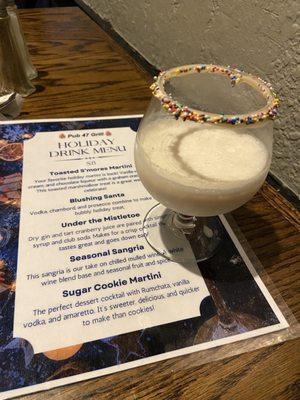 Sugar cookie martini