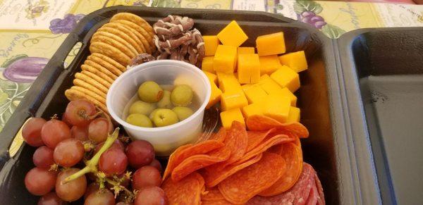 Delicious cheese platter.