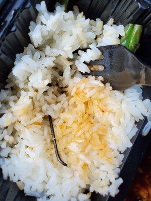 Long piece of metal found in my steamed rice! Ordered their Orange Chicken.