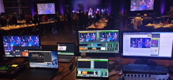 Live and virtual auction at a gala