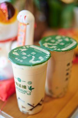 Daydream Black Tea w/ Oolong Black Tea Jelly & Taiwanese Milk Tea w/ Matcha Pudding