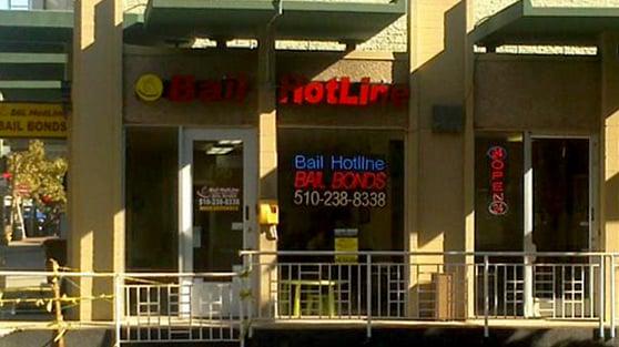 Oakland bail bonds office front exterior view.