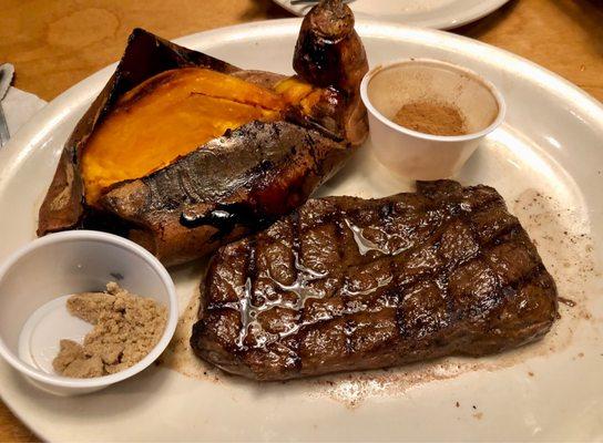 8oz 8 oz Sirloin w/ Side of Sweet Potato with brown sugar & cinnamon